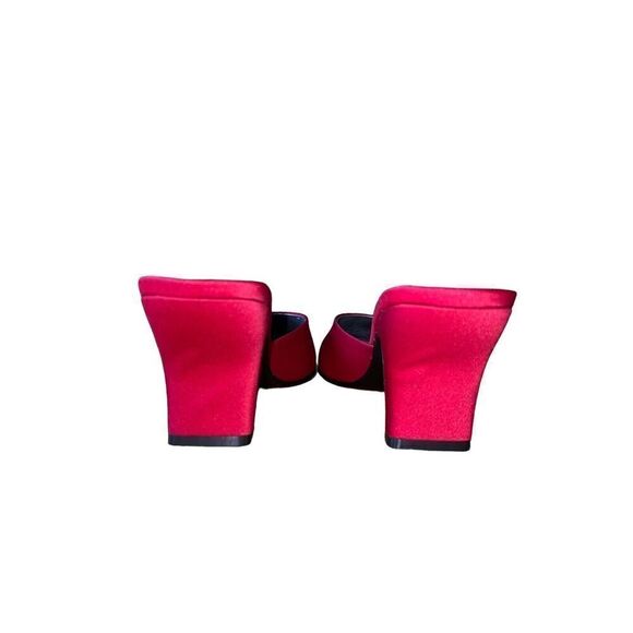 Worthington Red Fabric Square Toe Heels Womens Size 10 NEW - Picture 6 of 11